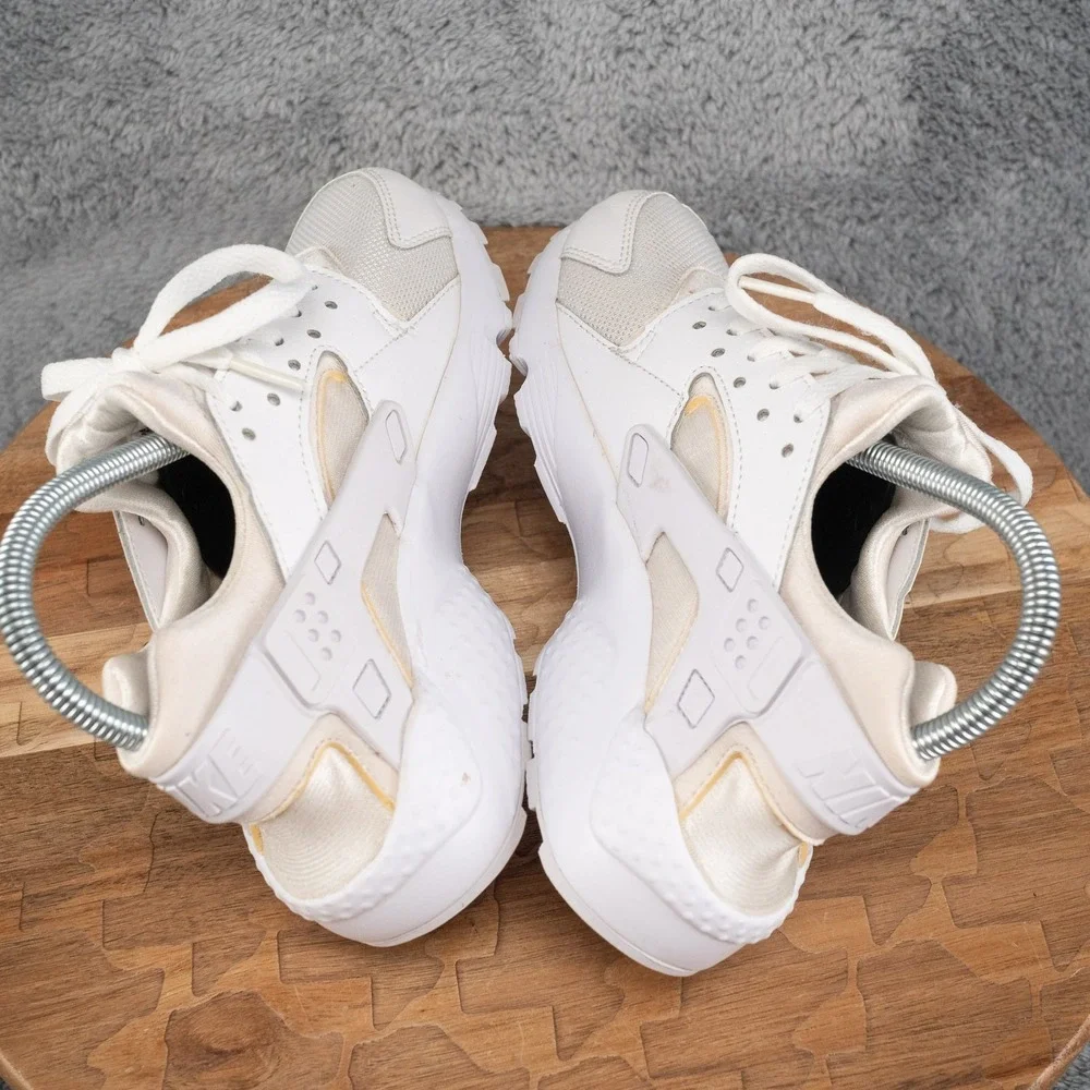 Nike Air Huarache Run Kids 5.5Y White Sneakers Good 654275-110 Low Top